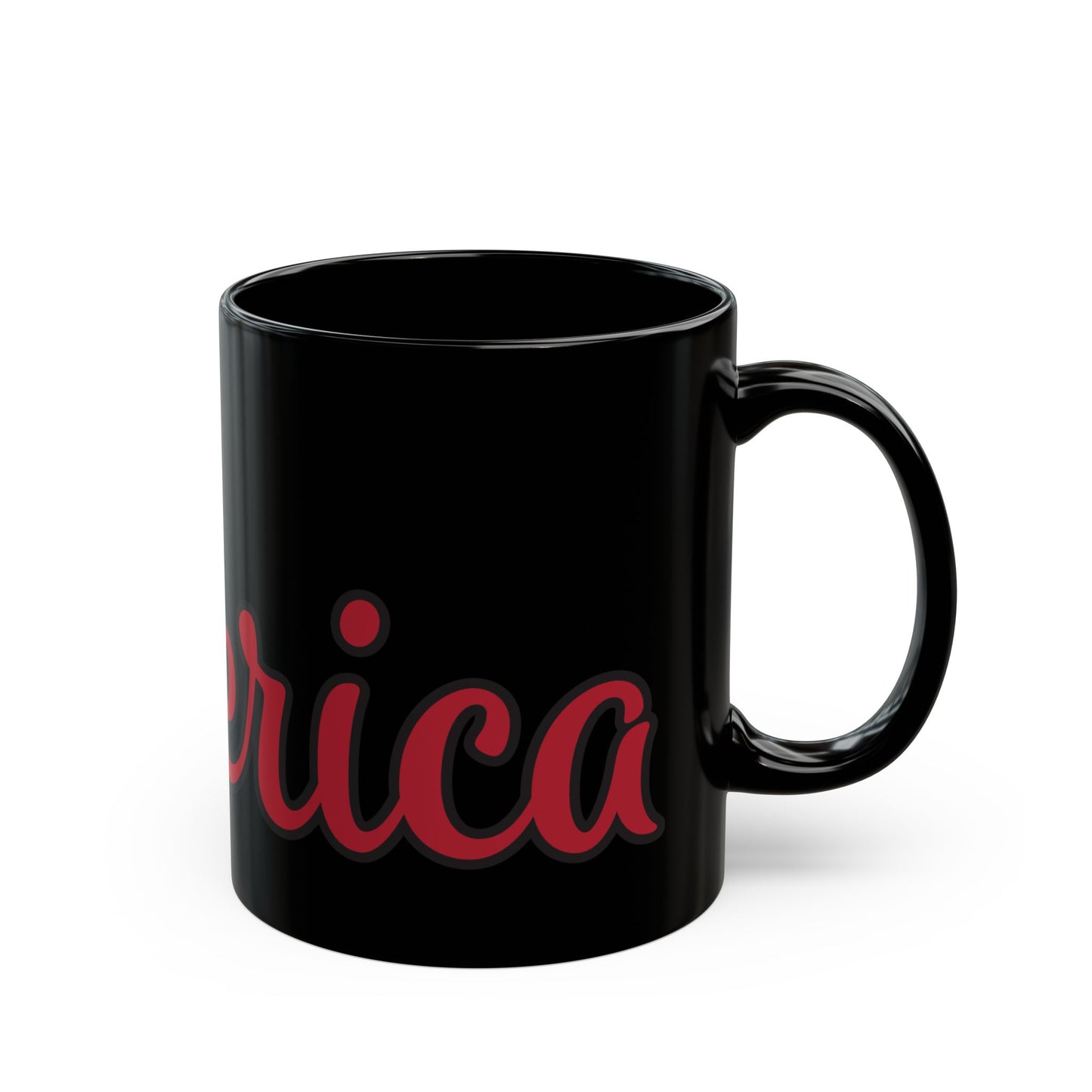 Black Mug with 'America' Design - Perfect for Coffee Lovers & Patriotic Celebrations