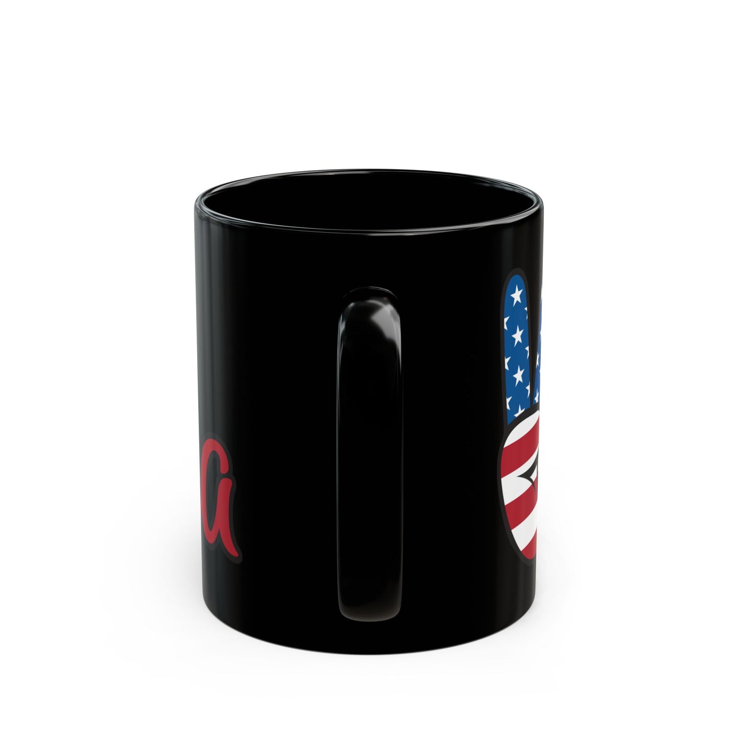 Black Mug with 'America' Design - Perfect for Coffee Lovers & Patriotic Celebrations